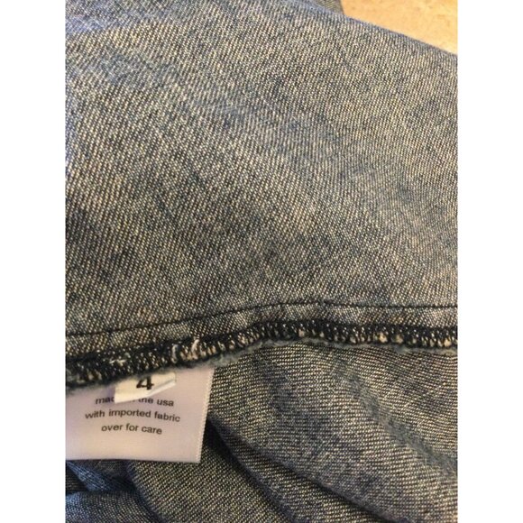 Rachel Comey Navy Villa Frayed Hem Denim Shirt Dress Women's size 4 small S - Picture 4 of 4